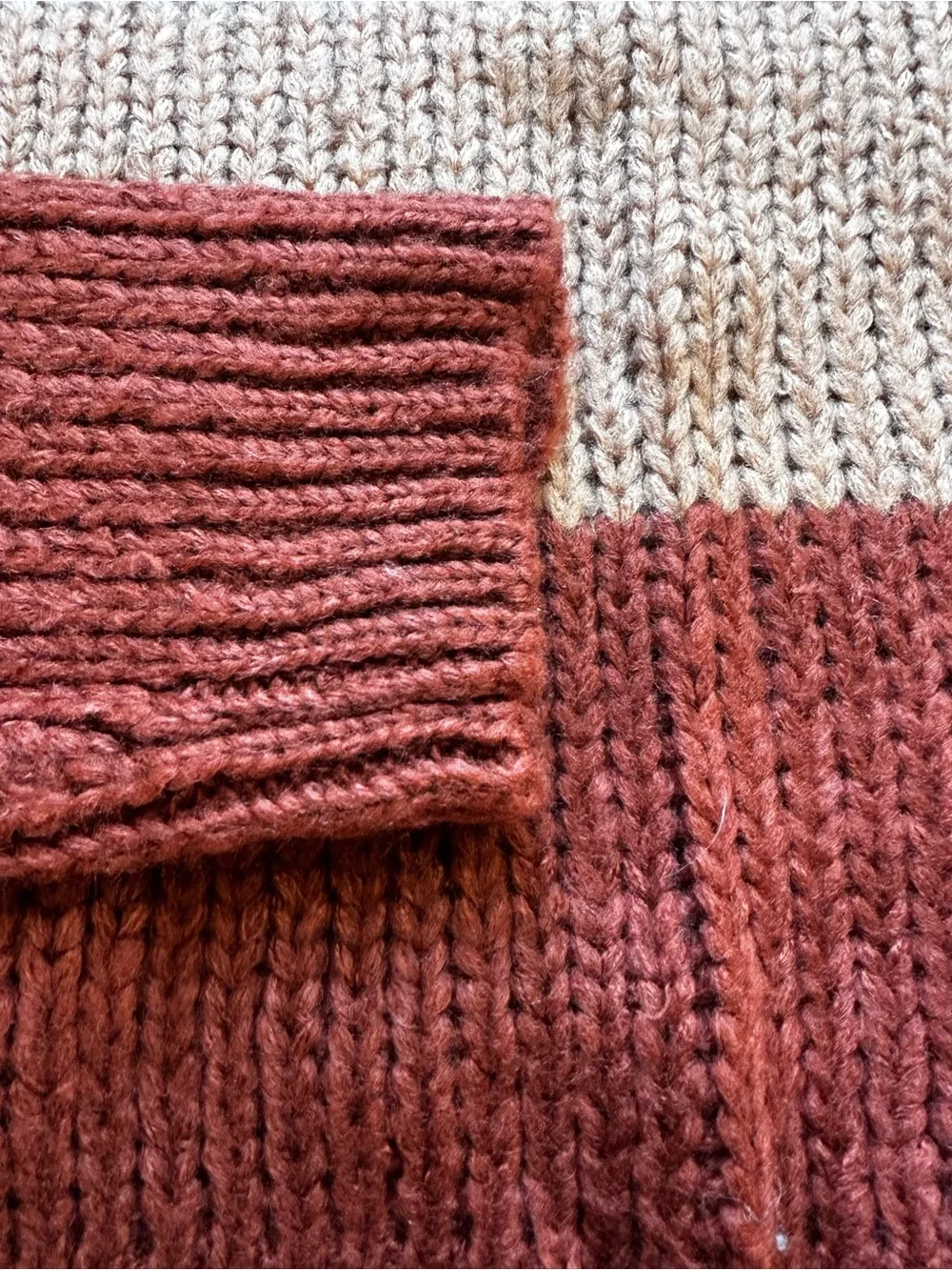 Forever 21 Colorblock Crewneck Sweater in Cream, Blush & Rust